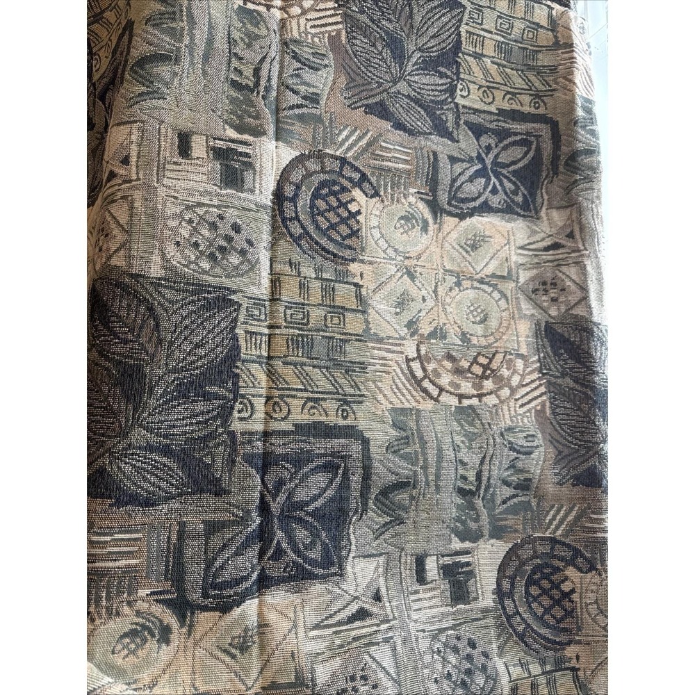 Vintage Abstract Geometric Woven Tapestry Upholstery Fabric 3 1/3 yds 55" w